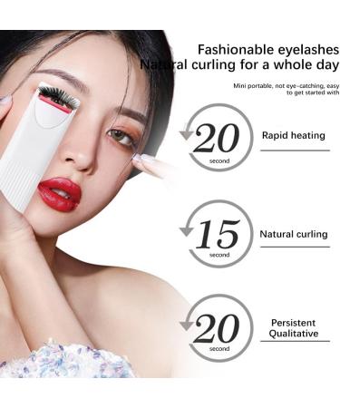 Heated Eyelash Curler Fast Heated Lash Curler Rechargeable Electric Eyelash Curler Handheld Eye Lash Curler Portable Long Lasting Natural Curling Lash Styling Tools - Buy Online on GoSupps.com