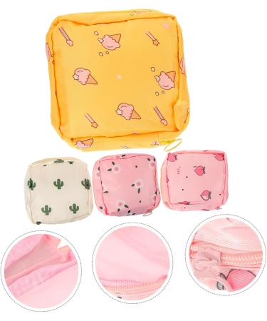 Coolhiya 4-Piece Ice Cream Organizer & Multi-Function Bag for Women | Breastfeeding Inserts Toilet Paper Holder Menstrual Pads & Hygiene Bag | Cactus Fabric Design - Buy Online on GoSupps.com