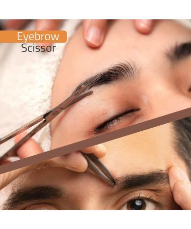 Smart Scissors + Tweezer 2 PCS Eyebrow Tweezers Set with Curved Scissors - Buy Online on GoSupps.com