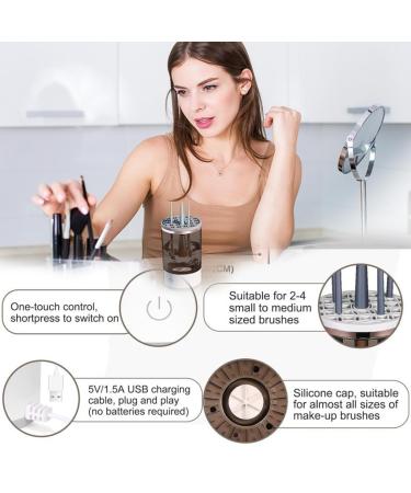 Automatic Electric Makeup Brush Cleaner - Fast & Efficient Cleansing in White | Ideal for All Makeup Brushes - Buy Online on GoSupps.com