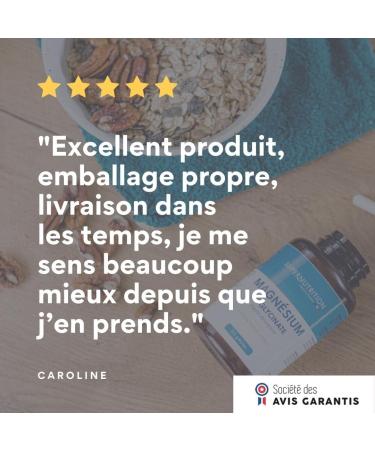 Magnesium Bisglycinate + Vitamin B6 + Taurine - Sleep Stress Fatigue - Maximum Absorption - 120 Vegan Capsules - 40 Days Cure - Supernutrition - Made in France - Buy Online on GoSupps.com