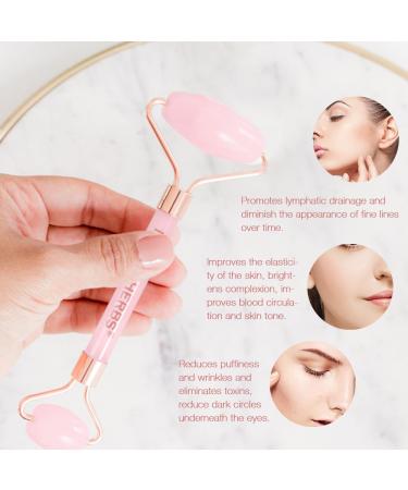 NEUTRIHERBS Jade Gua Sha & Face Roller & Vitamin C Serum Facial Tool Set(3 in 1 Kit) Home Face Massager for Wrinkle Fine Line Puffiness Firm Smooth Relax Skin -- Pink - Buy Online on GoSupps.com