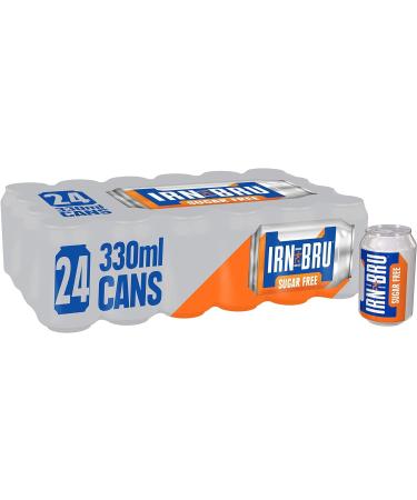 IRN-BRU Sugar Free Soft Drink Cans, 330 ml - Pack of 24