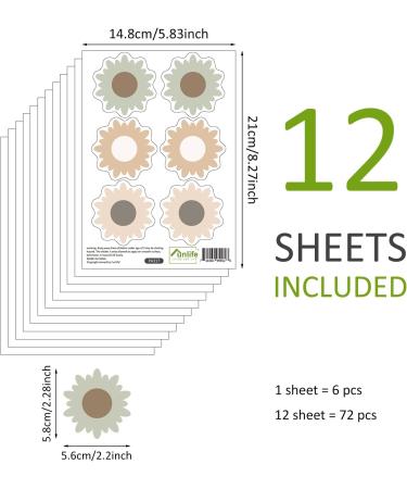 funlife Modern Daisy Wall Decal - Peel and Stick Transparent PVC Stickers for Nursery, Bedroom, Playroom Decoration - Buy Online on GoSupps.com