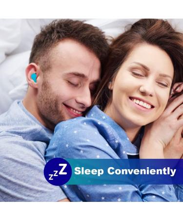 Nectur 7 Pair Reusable Ear Plugs for Sleeping | 22 dB NRR Noise Cancelling Silicone Earbuds | Waterproof & Wax Moldable | Ideal for Work, Concerts, Swimming & Mowing - Light Blue - Buy Online on GoSupps.com