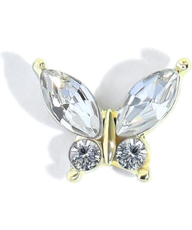 FEIlei 10Pcs Luxury Alloy Nail Charms Nail Rhinestones Gems Luxury Nail Art Rhinestones Silver - Buy Online on GoSupps.com