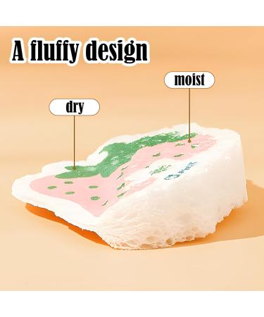 JYJLLM Fruit Type Bath Sponge 4 Different Compression Shapes Biodegradable sponges Washing up Plastic Free Natural Cellulose Durable Zero Waste Non Scratch Sponge - Buy Online on GoSupps.com