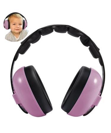 GUKOY Baby Ear Protection Noise Cancelling HeadPhones Noise Reduction Ear Defenders for Ages 0-3 Years | Infant Hearing Protection Earmuffs Pink