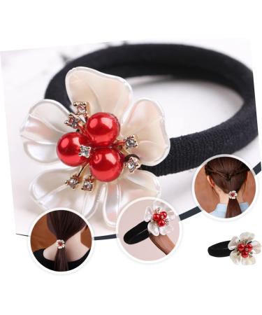 Hair Accessories Hair Rope Satin Scrunchies Soft Hair Scrunchies Petal Hair Ring Hair Tie Hair Ribbons Premium Hair Scrunchies Headgear Pearl Miss Synthetic Shell Flower Resin - Buy Online on GoSupps.com