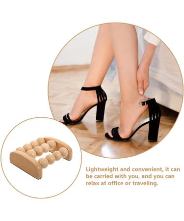 Iplusmile Wooden Massage Ball Scooter | Portable Deep Tissue Massager for Plantar Fasciitis Neck & Muscle Pain Relief - Buy Online on GoSupps.com