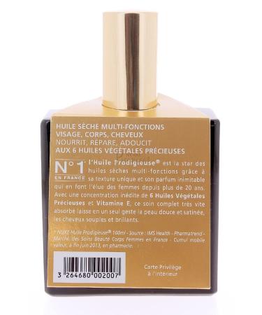 NUXE Huile Prodigieuse Multi Purpose Dry Oil 3.3 Fl Oz - Nourishing and Hydrating Beauty Oil - Buy Online on GoSupps.com
