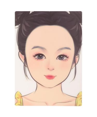 EXCEART Makeup Practice Face Board Face Paint Practice Board Eyeshadow Eyeliner Eyebrow Mapping Practice Template Makeup Painting Tool for Stage Home Makeup Painting (Girl) As Shown