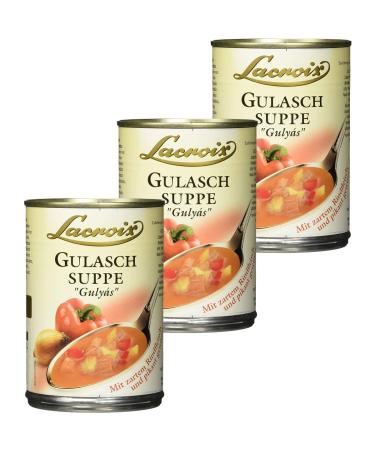 n.v. Lacroix Goulash Spicy Soft Beef Soup 400 ml Pack of 3