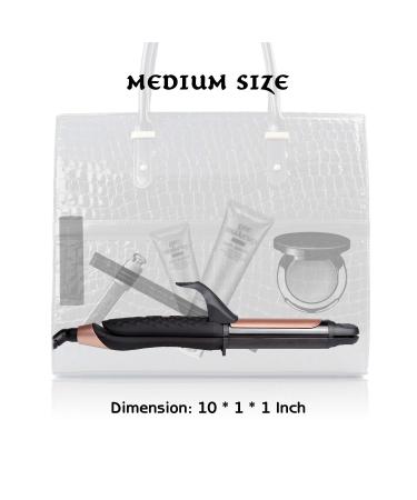 AmoVee Travel Curling Iron & Flat Iron 2 in 1 Mini Hair Straightener 1 Inch Dual Voltage - Black - Buy Online on GoSupps.com