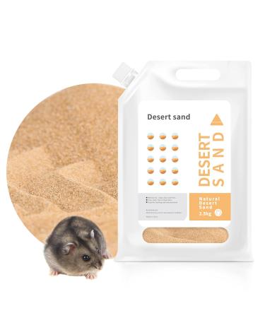 BUCATSTATE Dust Free Bath Sand for Hamster 3.3LB & 5.5LB Reptile Sand Desert Sand Small Animals Bathing Sand Fine Sand