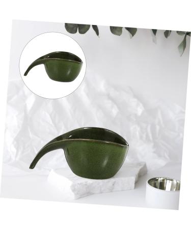 OUNONA 1pc Side Dishes Ceramic Sauce Dispenser Pinch Bowls Appetizer Caviar Cup Mini Sauce Jug Saucer Plate Snack Serving Dish Spice Dish Vinegar Japanese-Style Ceramics Dessert re-usable 11x7.5x5CM Green - Buy Online on GoSupps.com