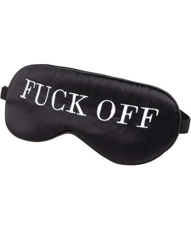 NMM Global 100% Mulberry Silk Sleep Mask | Adjustable Blackout Eye Cover for Men Women Adults | Fuck Off Design | Medium | Pack of 1 - Buy Online on GoSupps.com