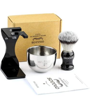 Anbbas Men's Shaving Set - 3-in-1 Wet Shave Gift Set with Synthetic Brush Bowl & Holder - Perfect for Classic Shaving - Buy Online on GoSupps.com