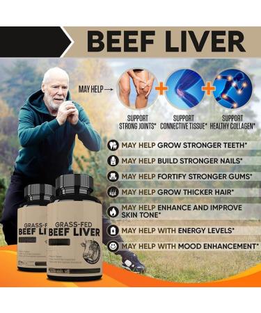 Capsules de foie de b uf dess ch es nourries l'herbe adapt es aux hommes et aux femmes pour l' nergie et l'immunit  - Buy Online on GoSupps.com