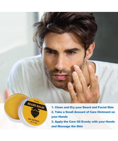 LOPHE Beard Balm for Men Natural Beard Care Blends Organic Beard Oil Leave-In Beard Wax Conditioner Facial Hair Moisturiser for Softening Hair Eliminating Beard Dandruff Healthy Beard Growth(30g) - Buy Online on GoSupps.com