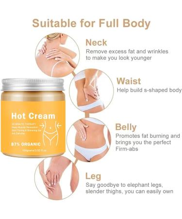  Generisch Fat Burning Cream | Skin Tightening Cream | Warming Gel | 110g warming cream in a film pack improves elasticity and tone ideal for workouts and skincare - Buy Online on GoSupps.com