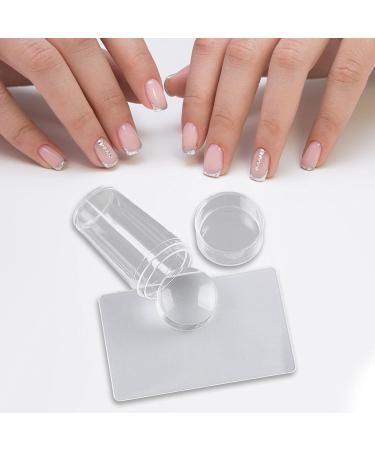 Nail Art Stamper Set - Clear Silicone Jelly Stamp & Scraper for DIY Nail Decor - Buy Online on GoSupps.com