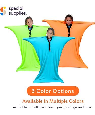 Special Supplies Orange Sensory Body Sock - Stress Relief Cocoon for Boys and Girls - Small 40x27 - Stretchy, Breathable, Safe and Calming - Buy Online on GoSupps.com