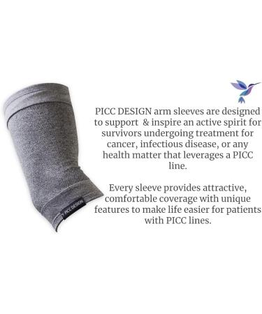 Buy Large Charcoal Slip-On PICC Line Arm Sleeve | Moisture-Wicking & Odor-Resistant - International Shipping Available - Buy Online on GoSupps.com
