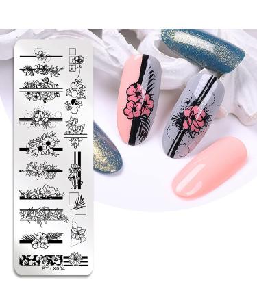 Floral Geometric Nail Art Stamping Plate Set - DIY Nail Stamp Kit (6pcs) - Buy Online on GoSupps.com