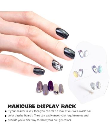 Premium Nail Art Display Stand | White Acrylic Polish Holder - Perfect for Gel Manicure Showcase (15x11.2cm - Buy Online on GoSupps.com