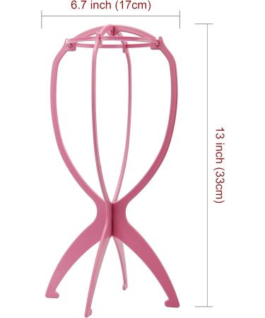 XCZYN Portable Wig Stand Holder for Women - Collapsible & Durable Travel Wig Display Stand Tool (Pink) - Buy Online on GoSupps.com
