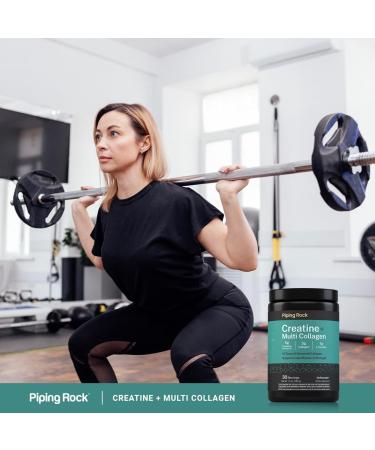 Piping Rock Creatine Monohydrate Powder | with Collagen and L-Taurine | 10 oz | Unflavored | for Women and Men | Non-GMO Gluten Free - Buy Online on GoSupps.com