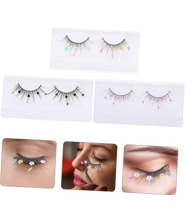 FOMIYES 3 Pairs Fake Eyelashes False Lashes Cluster Lashes Eyelashes Natural Look False Lash Extensions Lashes with Color Fake Lashes Individual Lashes Curly Extend Imitation - Buy Online on GoSupps.com