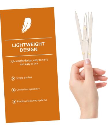 IWOWHERO Eyebrow Tools 1pc Second Generation Scale Tool Molds Eyebrow Tattooing Ruler Do It Yourself Shaping Golden Ratio Stencil 25x5x0.6cm Silver - Buy Online on GoSupps.com
