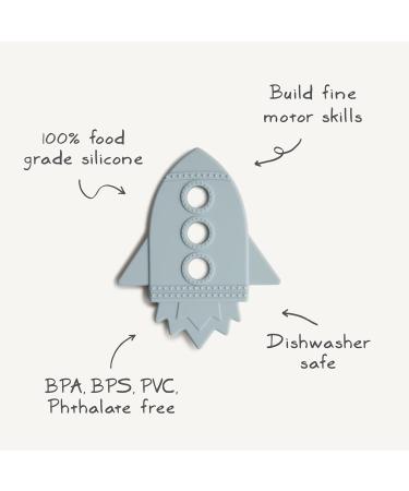 Mushie BPA-Free Silicone Bite Ring for Babies | Safe Rocket Design | Enhances Motor Skills & Visual Sense | Toddler & Teen Nursing Accessory - Soft Lilac - Buy Online on GoSupps.com