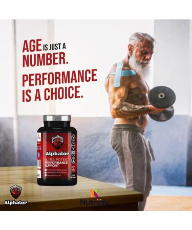 Nutrinly Alphalor Performance Support | High Strength Tribulus Terrestris & Ashwagandha Formula | Made in The U.K - Buy Online on GoSupps.com