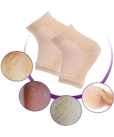 budiniao 1 Set Gel Heel Socks Cool Protective Unisex Comfortable Beauty Hosiery Spa Experience Adjustable Ankle Kit Support Sports Night Mesh Skin Tone - Buy Online on GoSupps.com