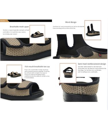 LEEWEE Wide Width Open Toe House Slippers for Conditions like Hammer Toe & Plantar Fasciitis - Black (Size 40) - Buy Online on GoSupps.com