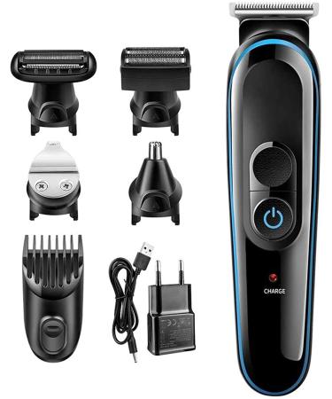 Hair Clippers for Men 6 in 1 Electric Clippers for Men Haircut Kit Hair Trimler for Men Hair Cutting Kit Cordless Clippers for Hair Cutting Beard Trimler Barbers Grooming Kit