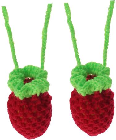 Zerodeko 2pcs Candy Bags Fruit Knitted Egg Bag Drawstring Pocket Mesh Bag Strawberry Bag Manual Shopping - Buy Online on GoSupps.com