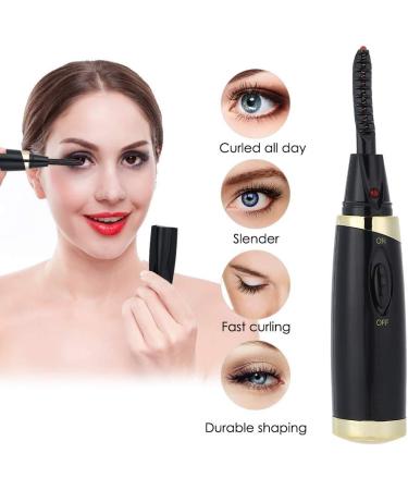 Mini Electric Eyelash Curler - Portable Heated Applicator for Beginners | Lasting Results in Black - Buy Online on GoSupps.com