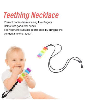 Sensory Chew Necklace for Kids - Colorful Soft Gum Baby Teether Toy (Yellow) - Buy Online on GoSupps.com