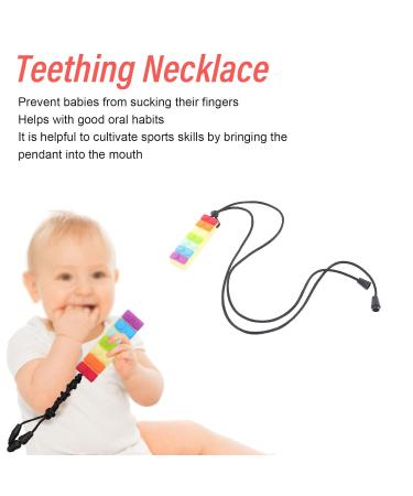 Sensory Chew Pendant - Silicone Baby Teething Necklace for Girls (Yellow) - Buy Online on GoSupps.com