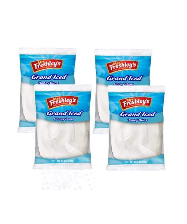 Mrs. Freshley's Grand White Iced Honey Buns  Individually Packaged  6 oz.  Pack of 12 - Buy Online on GoSupps.com