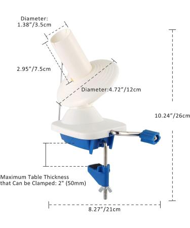 MYFULLY Manual Yarn Ball Winder - 4-Ounce Capacity Hand-Operated Holder for Swift Yarn Wool Fiber String Ball - Buy Online on GoSupps.com