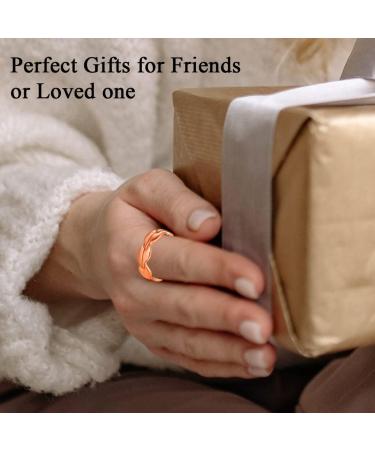 Vicmag 2PCS Copper Rings for Women | Ultra Strength Magnetic 99.99% Solid Pure Copper | Adjustable | Gift Box Included | Set of 2 Copper Leaf & Flower Rings - Buy Online on GoSupps.com