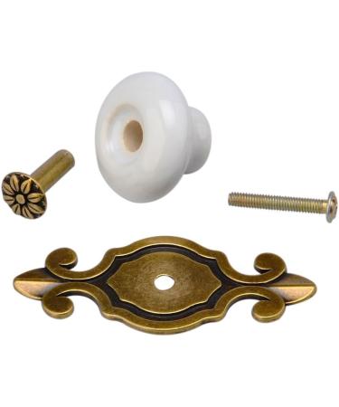 Beautiful Life 10 Pcs Ceramic Cabinet Handles & Door Knobs Set - White Furniture Knobs for Cupboards & Drawers - International Shipping Available - Buy Online on GoSupps.com