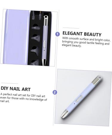 Healeved 3 Boxes Nail Art Glow Drill Pen Diy Pen Nail Drill Point Pen Diamond Applicator Pen Manicure Drawing Pen Decorating Tools Crystal Cosmetic Purple Plastic Electrical Tools - Buy Online on GoSupps.com