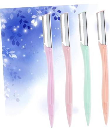 Housoutil 4 Sets Ladies Razor Eyebrow Shaper - Women's Facial Razors & Makeup Tool Kit for Perfect Eyebrows | Portable Beauty Essential - Buy Online on GoSupps.com