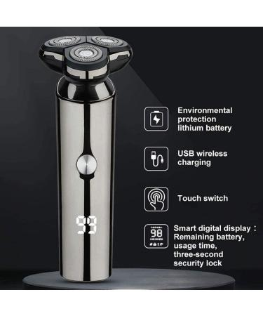 Buy Electric Shaver Razor for Men - Quick Rechargeable Wet Dry Rotary Shaver with LED Display Portable Cordless Travel USB Shaver - Buy Online on GoSupps.com